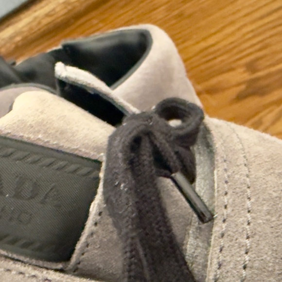 Prada Wedge Suede Ankle Booties Lace Up + Velcro + Zipper 39 / 9 - Picture 3 of 13